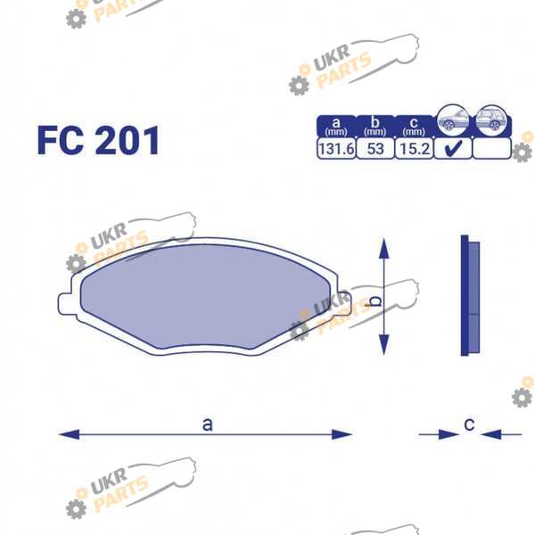 Тормозные колодки FriCo FC 201